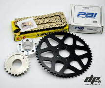 24/52 Drivlina Kit + Kedja Harley Davidson Dyna (2000-2005) Stunt