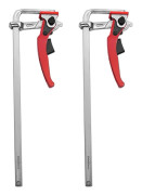 2-pack tvingar - Snabbtving med spärr - Spännvidd 30 cm - Klämkraft 180 kg - För MFT-bord & styrskena - Legerat stål - Röd