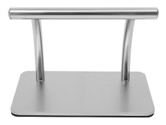 Salongsfotstöd - Fotstöd för frisörstol - Metall - 30 x 18 cm - Monterbar - Kommersiell användning - Silver