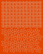 Cykelhjälmklistermärken blommor 120 st orange glans