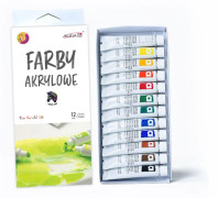 akrylfärger 12 x 12 ml - blandade färger | FTM-4513