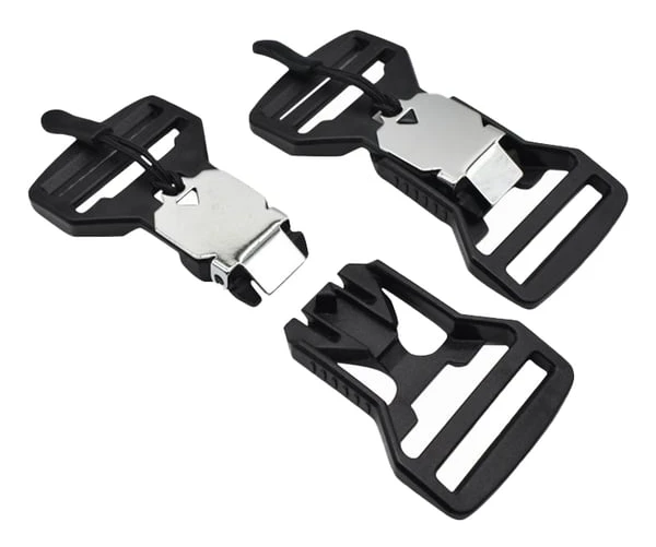 2-pack Magnetisk Spänne Silver - Snabbfäste för Väskor, Bälten och Taktisk Utrustning Model 2