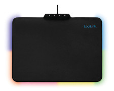 LogiLink ID0155, Svart, Monokromatiskt, Gummi, USB-ström, Spelmusmatta