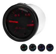 Turbo mätare, 52 mm diameter, universell passform, 12V spänning, turboavläsning -1 till 2 Bar, 7-färgad LED-belysning