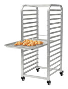 Bakplåtsvagn - Kyl-/Avkylningsställ - Aluminiumlegering - Mobil - Låsbara Hjul - För Kök & Restaurang - Storlek Option14 - Rosa