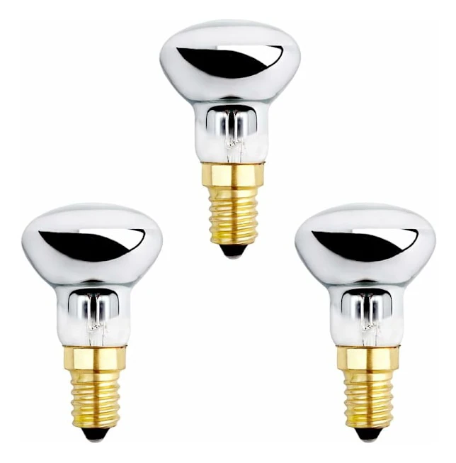 E14 R39 25W Lava Lamp Bulb, Dimmable, Warm White 2600K, 250LM, Small Base Reflector Bulbs for Heating Bubble Lamp, Rocket Lamp, Glitter Lamp, Set of