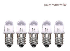 5pcs E10 LED Bulb E10 DC 3V 4.5V Instrument Lamp E10 Indicator Lamp Old Fashioned Flashlight Bulb xi S20241227444