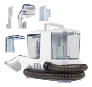 Matt- och möbeltvätt - Handhållen textilrengörare - 400 W - Trådlös 2‑i‑1 spray & sug - 0,5 l behållare - Soffa & bilinteriör - Röd