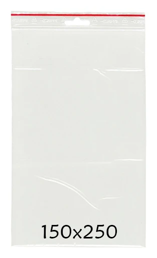Blixtlåspåse Zippåse - 150x250 mm - 100 st