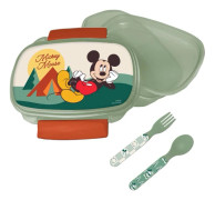 Sandwichlåda med Disney Mickey-tema och bestickset