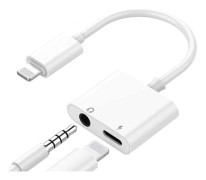 Laddnings- och hörlursadapter – Lightning till 3,5 mm & Lightning-port för musik och laddning samtidigt