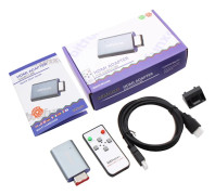 Bitfunx GC Video HDMI™-adapter Digital AV till HDMI™ GC2HD för Nintendo Gamecube NGC DOL-001 spelkonsol NGC HDMI-black