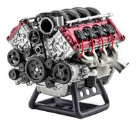 [KK] Mini V8-motor löpande kit, Ax90104 Scx10 andra generationens Capra