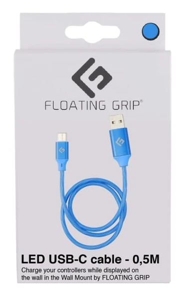 FLOATING GRIP 0,5M LED USB-C-kabel (blå)
