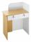 Reception Disk, 80x45x100 cm, Vit, LED-belysning