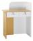 Reception Disk, 80x45x100 cm, Vit, LED-belysning