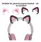 1 par hörlurar kattöron söt universell Bluetooth-kompatibel headset silikon kattunge öron dekoration hörlurar tillbehör (färg: svart) (hy)
