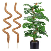 Moss pole for plants 120 cm, bendable moss pole for climbing plants Monstera Ivy 2-pack
