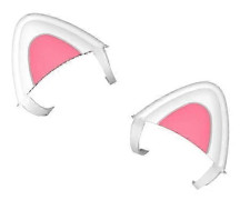 1 par hörlurar kattöra söt universell Bluetooth-kompatibel headset silikon kattöra dekoration hörlurar tillbehör White