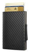 ÖGON DESIGN - CASCADE SLIM | Titanium Carbon - Carbon Wallet i aluminium och italienskt läder