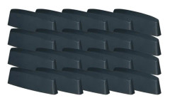 Dräneringsplugg för PVC-fönster, antracitfärgad lock, 36 mm, 20-pack