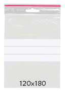 Blixtlåspåse Zippåse - Skrivfält - 120x180 mm - 100 st