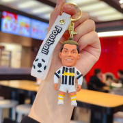 VM 2026 nyckelring fan merchandise tecknad maskot hänge bilprydnad Svart och Ronaldo