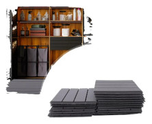 Terrassplattor, 30 x 30 cm, Halkfria, Vattentäta, Gör-det-själv-installation, 22 Stycken