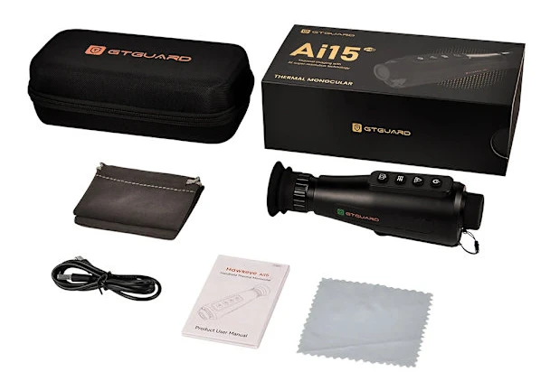 Termisk monokikare - AI15 - IR-sensor 384×288 - 60 Hz Uppdateringsfrekvens - 8x Zoom - IP66 Vattentät - Batteri ingår ej - Orange
