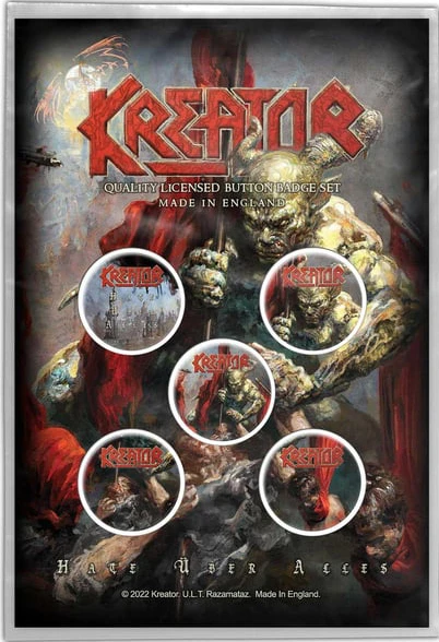 Kreator Button Badge Pack: Hate Uber Alles