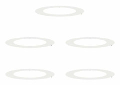 lämplig för Flat Trädringar 5 pcs Vit Ø60 / 90 cm Stål