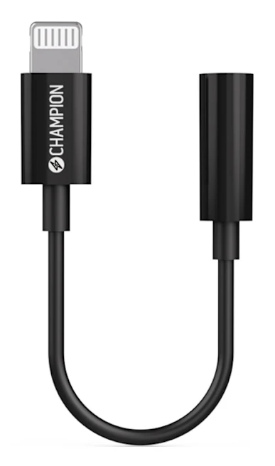Champion Adapter Lightning till 3,5mm Svart