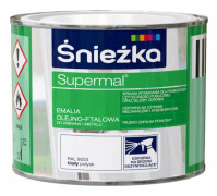 Śnieżka Supermal olje-ftalisk emalj trä metall vit glans 0,4L