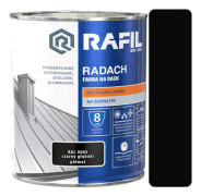 RADACH POLYVINYL-AKRYL TAKFÄRG SVART RAL 9005 5L HALVMATTERAD