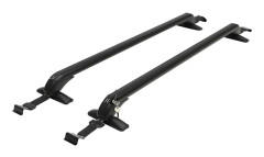 Universalt takräcke - Tvärbalkar för 4/5-dörrars bil - Aluminium - Max 75 kg - Regnränna 115–119 cm, fönster 129–139 cm - Armégrön