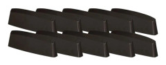 Dräneringsplugg för PVC-fönster, lock, brunt, 36 mm, 10-pack