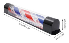 Barbersalong Skylt - Roterande LED-Barberarstång - Väggmonterad - 90 x 13 cm - ABS - Blå/Röd