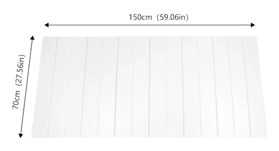 Badkarslock - Vikbart lock - Storlek 150×70 cm - Material PVC-plast - Tjocklek 0,65 cm - Vit