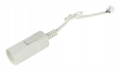 E14 konstruktions- och renoveringslampsockel med 20 cm kabel, vit