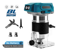 Träfräs - Handöverfräs/Kantfräs - Borstlös Motor - Kompatibel med 18 V batteri - Utan Batteri - Handhållen - Brun