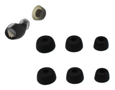 Öronproppar i silikon för Jabra Elite 75t/ 65t/ Active/Sport Evolve, S/M/L Black Black