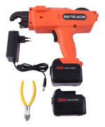 Armeringsbindare - Handhållen automatisk - För 6–25 mm armeringsjärn - 2×12V Li‑jon 13200 mAh - EU‑kontakt - Orange