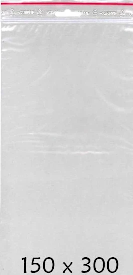 Blixtlåspåse Zippåse - 150x300 mm - 100 st
