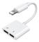 iPhone Lightning - 2x Lightning hörlurssplitteradapter vit