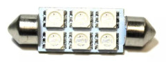 Mercedes Kombi S124 264 42mm Rainbow Interior Courtesy Bulb LED 6-SMD Light