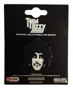 Thin Lizzy Pin Badge: Phil Portrait