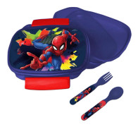 Spiderman Splotch smörgåslåda med bestickset
