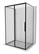 Mexen Rox-3S 3-väggars skjutbar duschkabin vänster 110 x 80 cm, svart ram, svart - 8C2-110-080-70-70-3S-L
