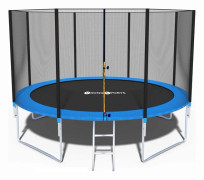 Trampolin 404 cm med skyddsnät och stege - upp till 150 kg