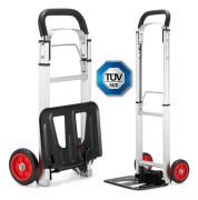 HIGHER Vikbar handtruck - 90kg kapacitet, kompakt & hållbar för hemmet